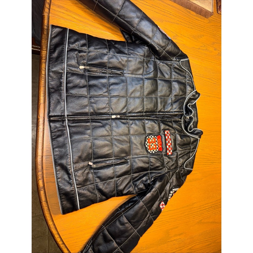 Womens Wonderful Marcia Italian Leather Motorcycle Jacket Size 3XL